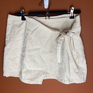 Princess Poly White Denim Wrap Skirt